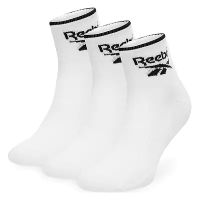 Sada 3 párů vysokých ponožek unisex Reebok R0362-SS24 (3-pack) Bílá