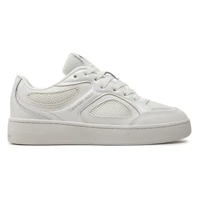 Sneakersy Calvin Klein Jeans Basket Cupsole Low Mix In Met YW0YW01387 Bílá