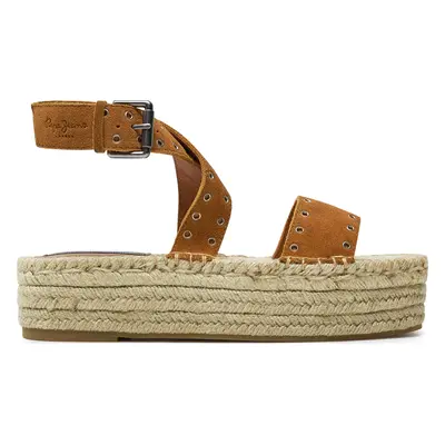 Espadrilky Pepe Jeans Tracy Antique PLS90657 Hnědá