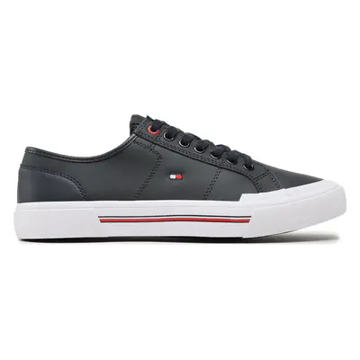 Tenisky Tommy Hilfiger Core Corporate Vulc Leather FM0FM04561 Tmavomodrá