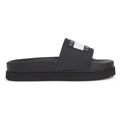 Nazouváky Tommy Jeans Tjw Elevated Flatform Slide EN0EN02451 Černá