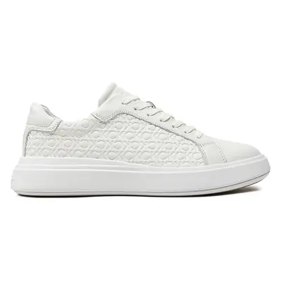 Sneakersy Calvin Klein Low Top Lace Up Lth Mono HM0HM01498 Bílá