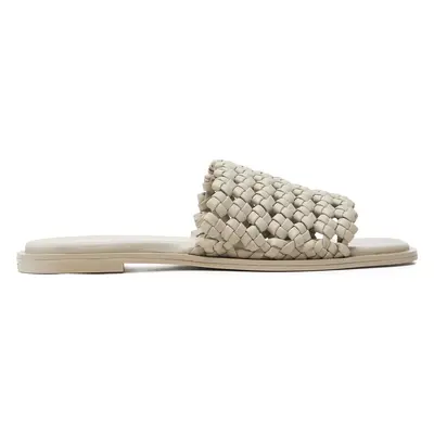 Nazouváky Calvin Klein Flat Slide Latt HW0HW02143 Béžová