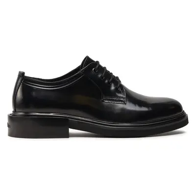 Polobotky Calvin Klein Postman Derby Lth Hf HM0HM01486 Černá