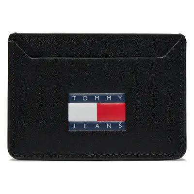 Pouzdro na kreditní karty Tommy Jeans Tjm Heritage Leather Cc Holder AM0AM12085 Černá