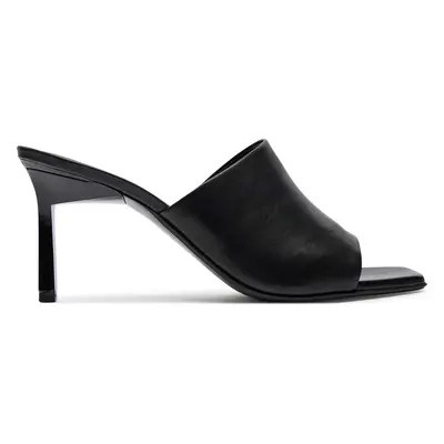 Nazouváky Calvin Klein Heel Mule 70 Lth HW0HW01948 Černá