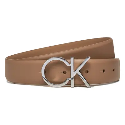 Dámský pásek Calvin Klein Re-Lock Ck Logo Belt 30Mm K60K610157 Hnědá