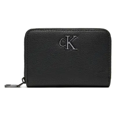 Malá dámská peněženka Calvin Klein Jeans Minimal Monogram Med K60K612262 Černá