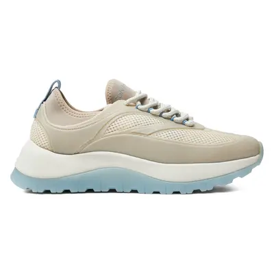 Sneakersy Calvin Klein Runner Lace Up Pearl Mix M HW0HW02079 Béžová