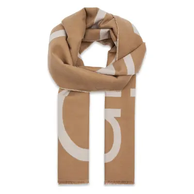 Šál Calvin Klein Fringes 2-Tones Wool Blend Scarf K60K612028 Hnědá