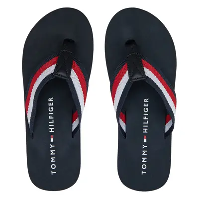 Žabky Tommy Hilfiger Coprorate Hilfiger Beach Sandal FM0FM05094 Tmavomodrá