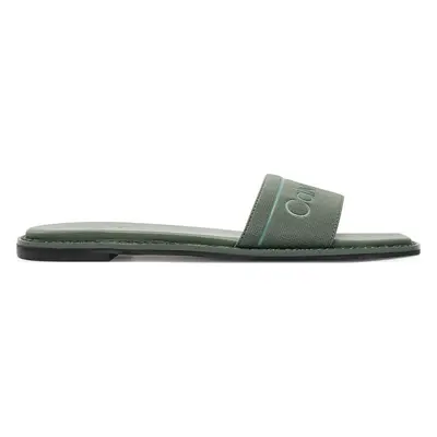 Nazouváky Calvin Klein Flat Slide He HW0HW01989 Zelená