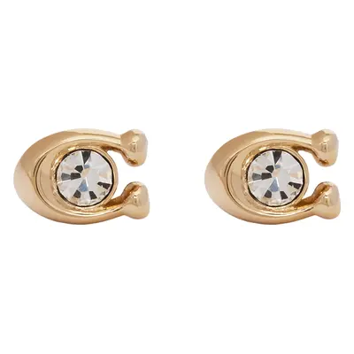 Naušnice Coach Signature Stone Stud Earrings 37440614GLD110 Zlatá