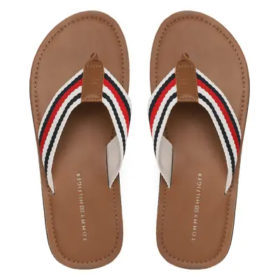 Žabky Tommy Hilfiger Leather Beach Sandal FM0FM04548 Barevná