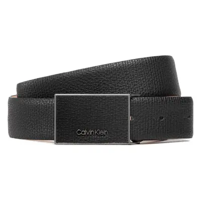 Pánský pásek Calvin Klein Leather Inlay Plaque Pal 35Mm K50K509766 Černá