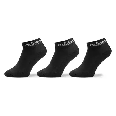 Nízké ponožky Unisex adidas Linear Ankle Socks Cushioned Socks 3 Pairs IC1303 Černá