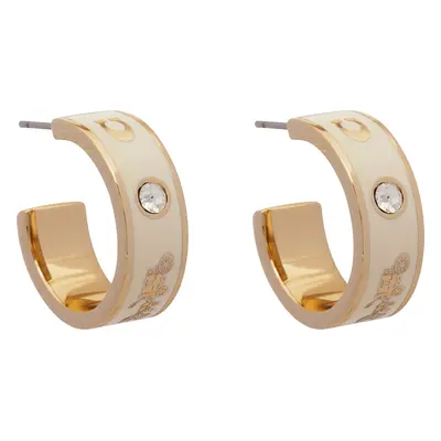 Naušnice Coach Enamel Horse & Carriage Hoop Earrings 37479036GLD100 Zlatá