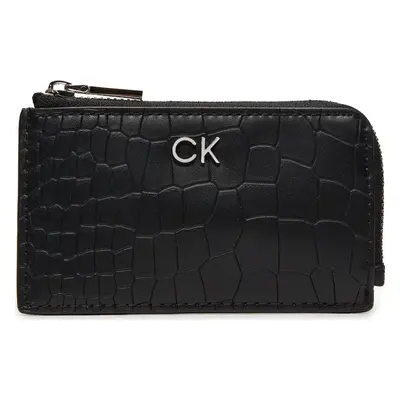 Pouzdro na kreditní karty Calvin Klein Ck Daily Zip Cardholder_Croco K60K612191 Černá