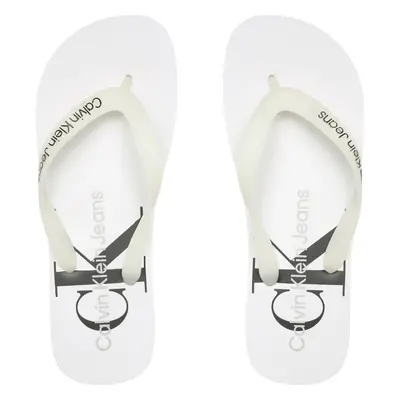 Žabky Calvin Klein Jeans Beach Sandal Monogram Tpu YM0YM00838 Bílá