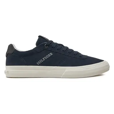 Sneakersy Tommy Hilfiger Th Hi Vulc Low Street Suede FM0FM05112 Tmavomodrá