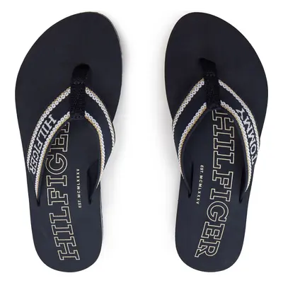 Žabky Tommy Hilfiger Hilfiger Beach Sandal FW0FW07905 Modrá