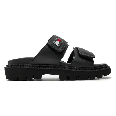 Nazouváky Tommy Jeans Tjw Puffed Sandal EN0EN02560 Černá