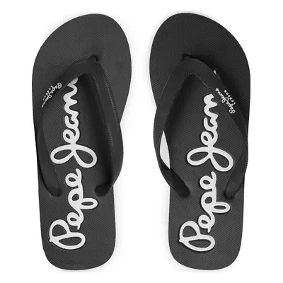 Žabky Pepe Jeans Bay Beach Basic M PMS70128 Černá