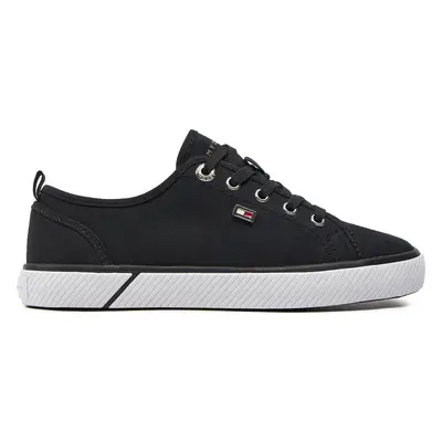 Tenisky Tommy Hilfiger Vulc Canvas Sneaker FW0FW08063 Černá