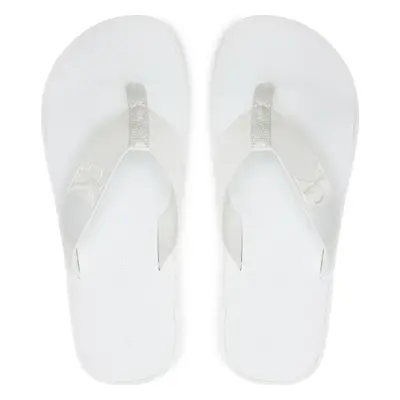 Žabky Calvin Klein Jeans Flatform Flipflop Jelly YW0YW01398 Bílá