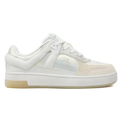 Sneakersy Calvin Klein Jeans Basket Cupsole Low Mix Ml Mtr YW0YW01490 Bílá