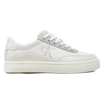 Sneakersy Calvin Klein Jeans Classic Cupsole Low Lace Lth Ml YW0YW01527 Bílá