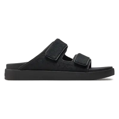 Nazouváky Calvin Klein Flat Adj Slide Mono Jacq HW0HW01955 Černá