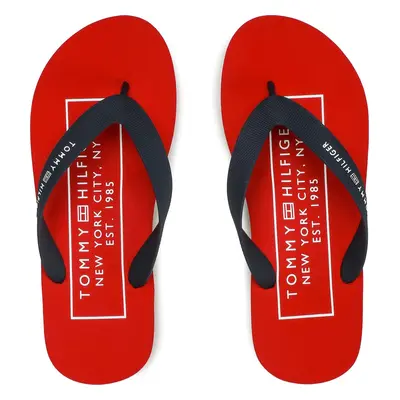 Žabky Tommy Hilfiger Rubber Hilfiger Beach Sandal FM0FM04468 Tmavomodrá