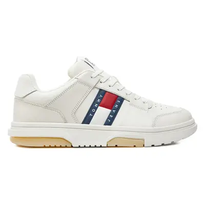 Sneakersy Tommy Jeans The Brooklyn Leather EM0EM01429 Bílá