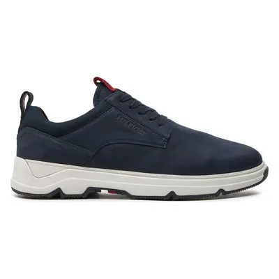 Sneakersy Tommy Hilfiger Nubuck Mix Hybrid Shoe FM0FM05092 Tmavomodrá