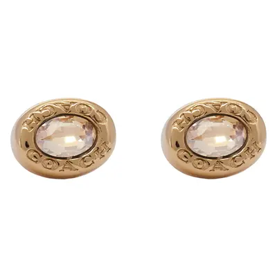 Naušnice Coach Signature Logo Stone Stud Earrings 37335729GLD230 Zlatá