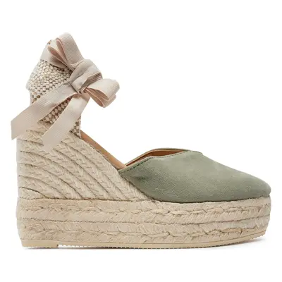 Espadrilky Manebi Hamptons Heart-Shaped Wedge Espadrilles W 0.1 WH Zelená