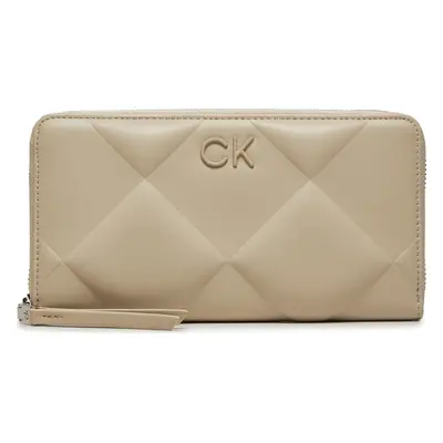 Velká dámská peněženka Calvin Klein Quilt K60K611782 Béžová