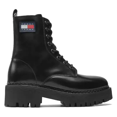 Turistická obuv Tommy Jeans Urban Tommy Jeans Lace Up Boot EN0EN01995 Černá