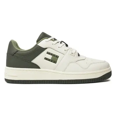 Sneakersy Tommy Jeans Tjm Basket Leather EM0EM01434 Zelená