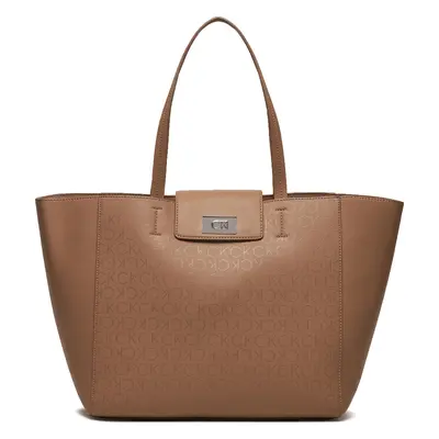 Kabelka Calvin Klein Ck Push Medium Shopper K60K612147 Hnědá