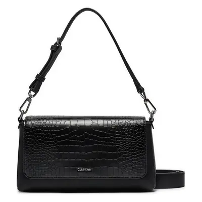 Kabelka Calvin Klein Ck Must Shoulder Bag_Croco K60K612111 Černá