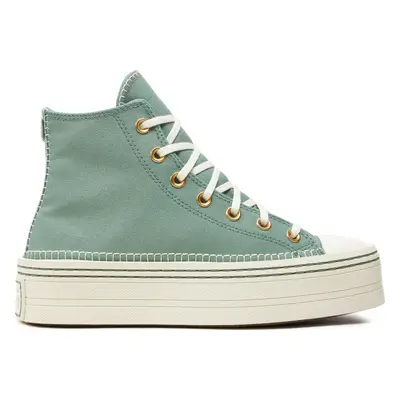 Plátěnky Converse Chuck Taylor All Star Modern Lift Platform Crafted Stitching A07547C Zelená