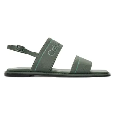 Sandály Calvin Klein Flat Sandal He HW0HW01990 Zelená