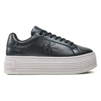 Sneakersy Calvin Klein Jeans Bold Platf Low Lace Lth Ml Mtl YW0YW01464 Černá