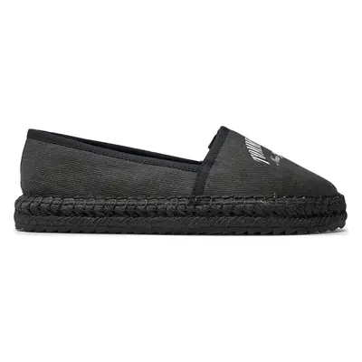 Espadrilky Tommy Jeans Tjw Varsity Espadrille EN0EN02470 Černá