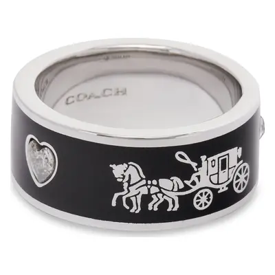 Prstýnek Coach Enamel Horse & Carriage Band Ring 37479034RHO003 Stříbrná