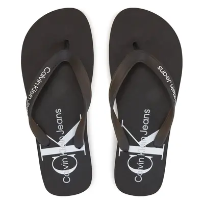 Žabky Calvin Klein Jeans Beach Sandal Monogram Tpu YM0YM00838 Černá