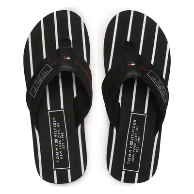 Žabky Tommy Hilfiger Patch Hilfiger Beach Sandal FM0FM04470 Černá