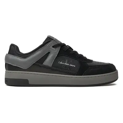 Sneakersy Calvin Klein Jeans Basket Cup Low Laceup Lth Ml Mtr YM0YM00994 Černá